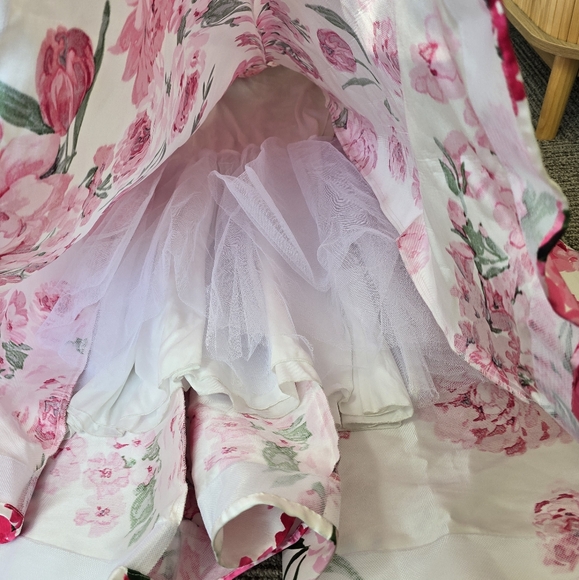 B. Smart Floral Sweetheart Strapless Mermaid Maxi Gown In Pink White NWT Size 9 - Picture 11 of 12